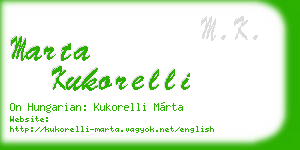 marta kukorelli business card